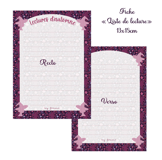 Fiche "Lectures d'automne"